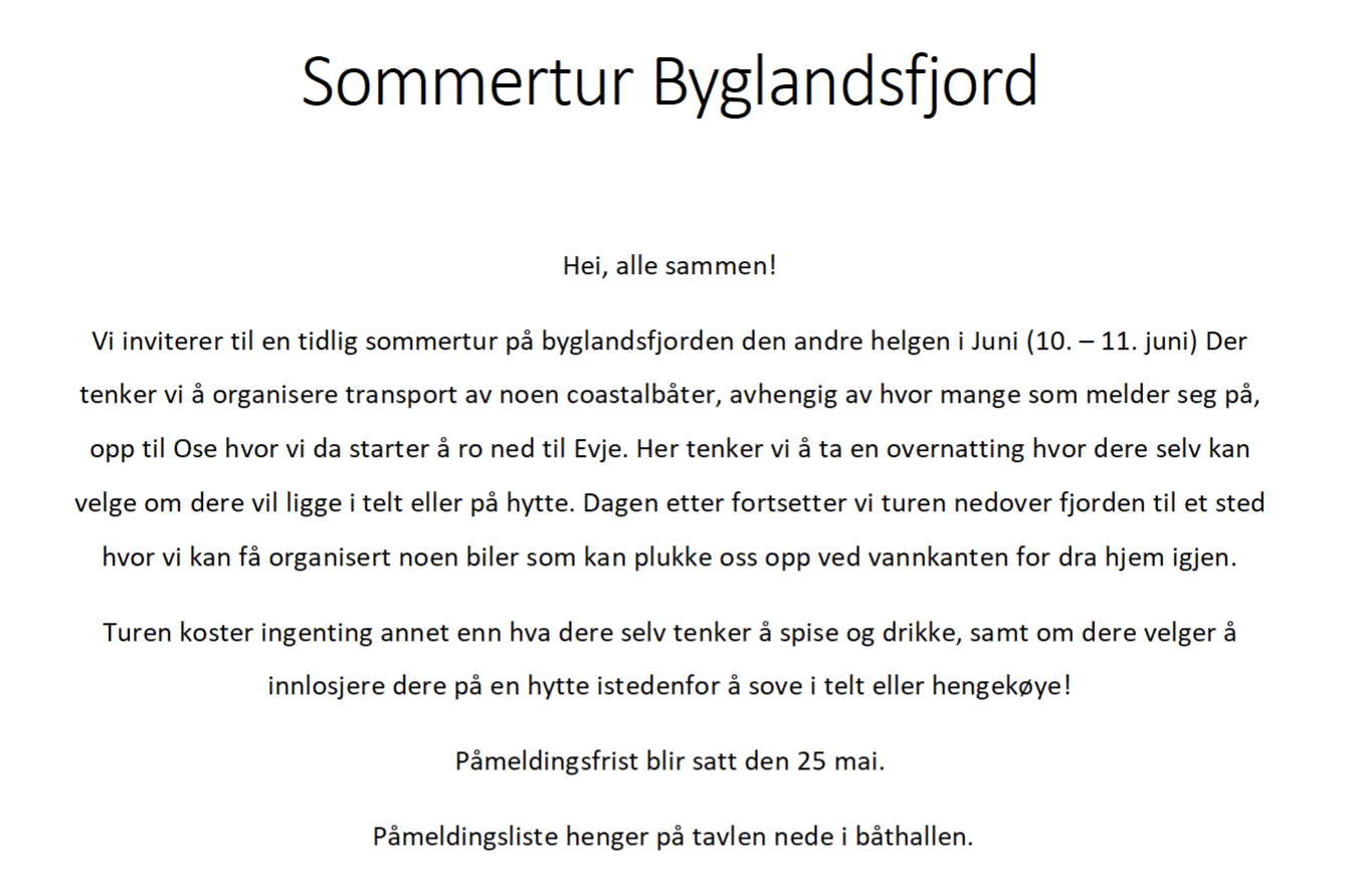 Tur Byglandsfjord 2023-06